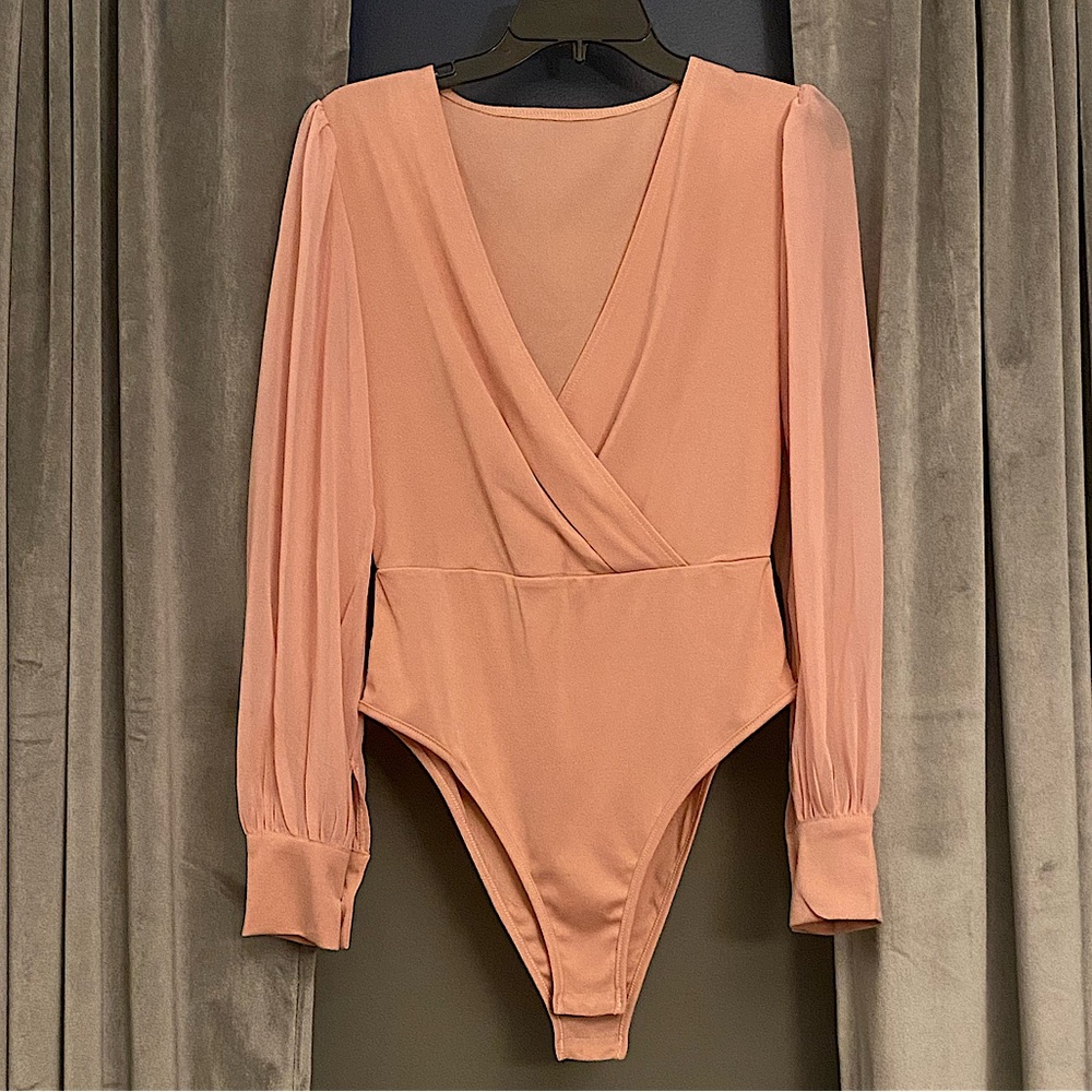 Sheer Pink Bodysuit NWOT